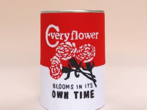 Every Flower Blooms in Its Own Time - Original Embroidered Artwork