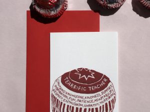 Tea-rrific Teacher - greetings card