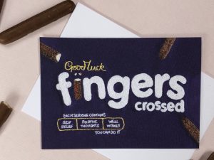 Fingers Crossed greetings card