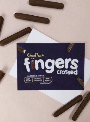 Fingers Crossed greetings card