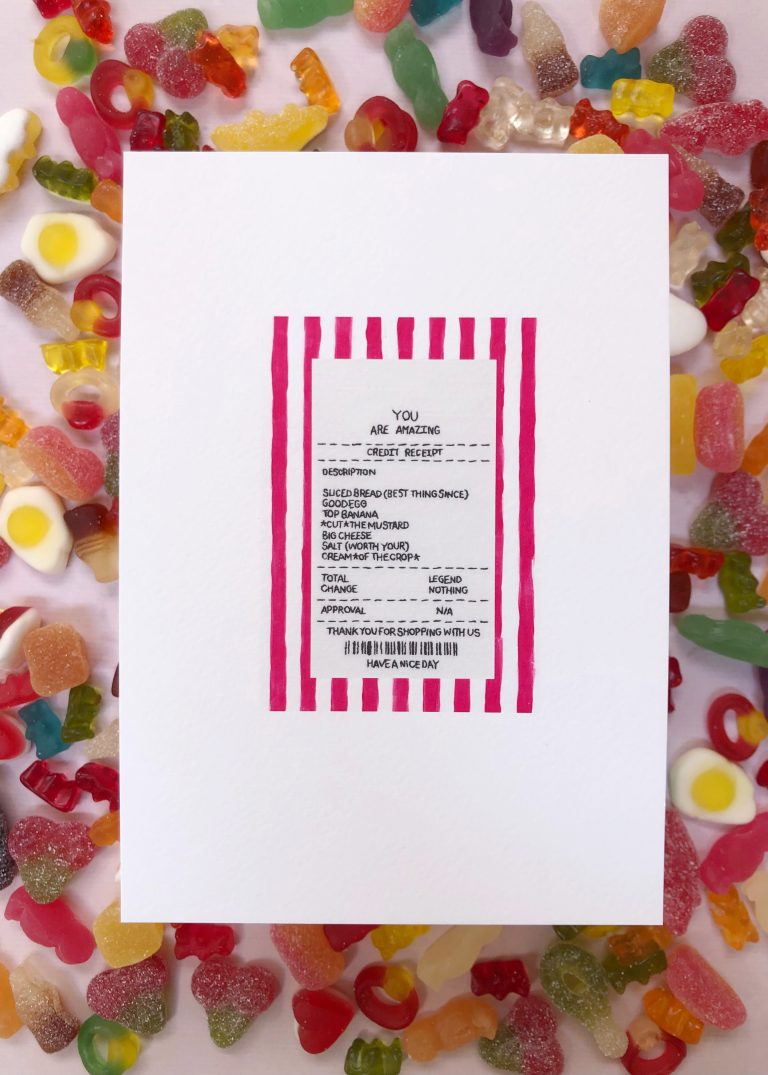 You Are Amazing Receipt - Print