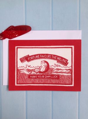 Make Your Own Luck – Fortune Fish Greetings Card